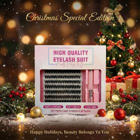 AYCUE Holiday Glam Christmas Special Edition High-Quality Eyelash Suit Subtle Natural Soft Finish Clean Band DIY Fluffy Lash Extension for Festiv (style: Soft Flutter)